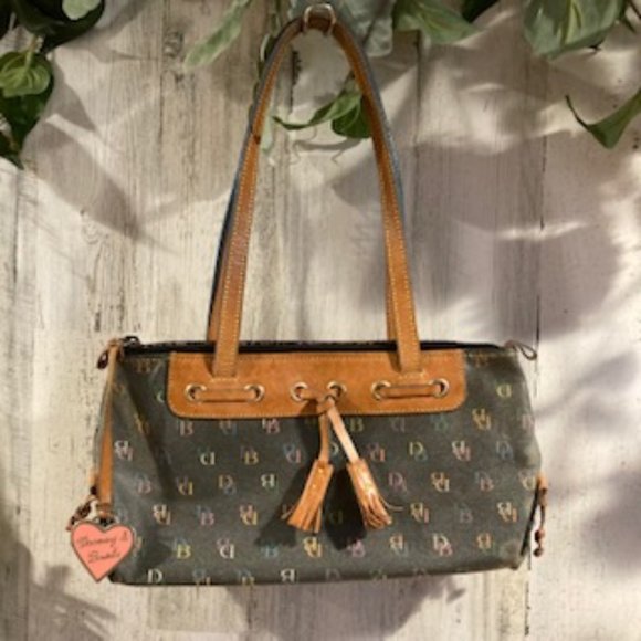 Dooney & Bourke Handbags - Dooney & Bourke | Gray/Brown Colorful Monogram Logo Bag